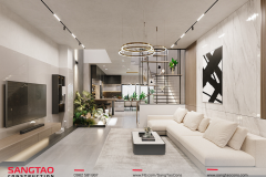 Độc đáo thiết kế lệch tầng cho căn nhà phố 4 tầng hiện đại, phong cách - 1