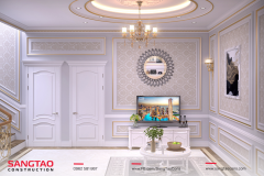 Vẻ đẹp vượt thời gian của thiết kế nhà phố 3 tầng tân cổ điển gam màu trắng sang trọng, tiện nghi - 12